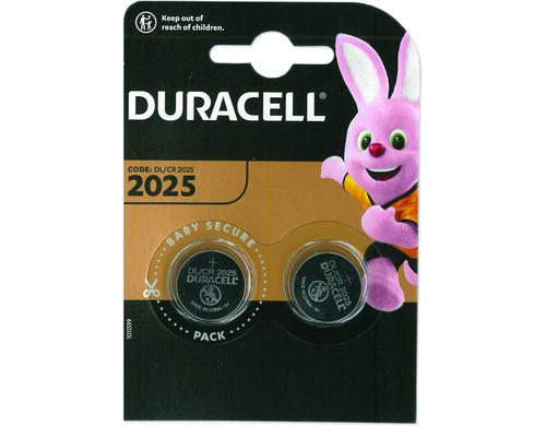 Duracell Lithium CR2025, 2 Stk 3 Volt, 2 Stück