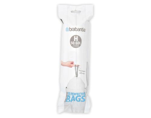 Brabantia PerfectFit Kehrichtsack 10 Stück pro Rolle, Grösse H, 50 Liter