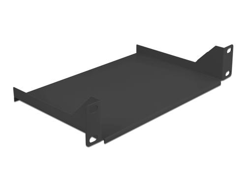 Delock 10 Fachboden für Netzwerkschrank 1 HE, schwarz