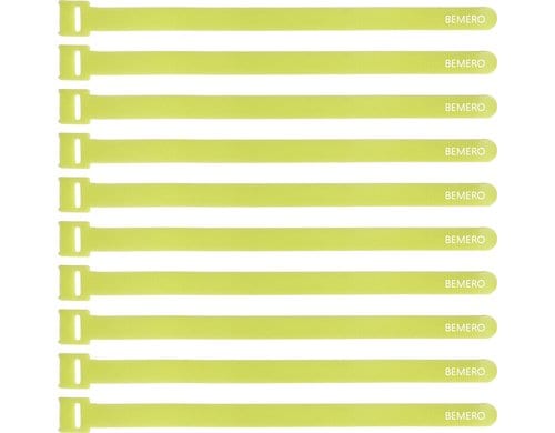 Bemero 30015GN-MP Kabelklett 10 Stk. 10 Stück, 15x300mm, grün , Multipack