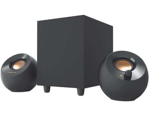 Creative Pebble Plus, 2.1 Lautsprecher 3,5 mm Stereoklinke, USB Powered