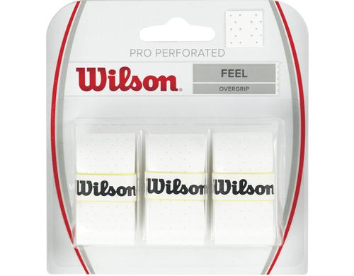 Wilson Tennsi Grip Pro Overgrip Perforated 3er-Pack, weiss