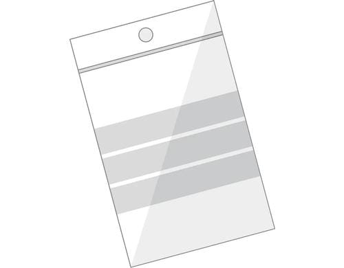 BüroLine Pressverschluss-Beutel, 100 Stk Beschriftungsfeld, 115 x 155 mm