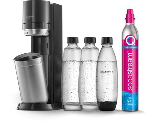 Sodastream Duo Black Mega Pack 60l Zylinder, 2 Glasfl, 1 Fusefl