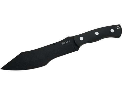Bushcraft- und Survivalmesser D2 schwarz micarta