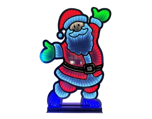 Dameco LED Figur Santa Infinity Effekt 60cm LED ww, inkl. Timer 6/18h, IP55