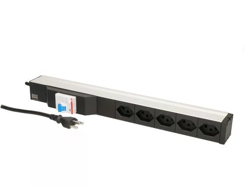 Bachmann PDU 19 5xT23, 1HE FI Schalter schwarz