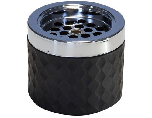 APS Windaschenbecher Ventis Ø 9,5 cm, H: 8 cm, Schwarz