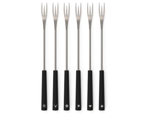 Kisag 2in1 Fonduegabel Black 6 Stück 26.5x 1.5x1.5cm