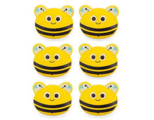 Kikkerland Verschlussclips Biene 6er Set 4.5 cm x 4 cm x 3 xm