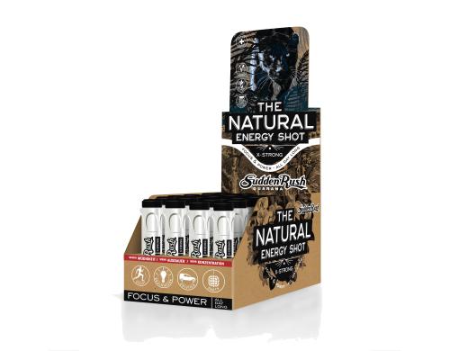 SuddenRush Guarana Natural Energy Shot XST Display mit 24 Ampullen, X-Strong