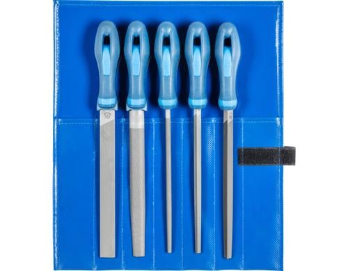 PFERD Werkstattfeilen-Set WR 5-tlg.Hieb 1 200mm, in Rolltasche