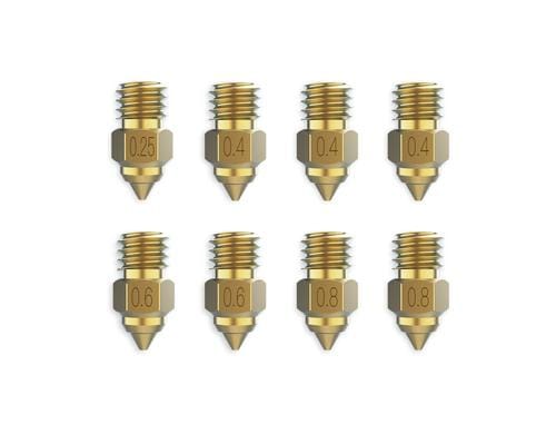 Creality Düse Messing High-End 8 Stk. 3Stk ø0.4 2Stk ø0.6/0.8mm 1Stk. ø0.25mm