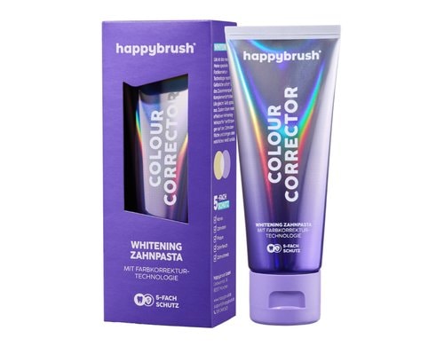 happybrush Colour Corrector Zahnpasta Farbkorrektur-Technologie