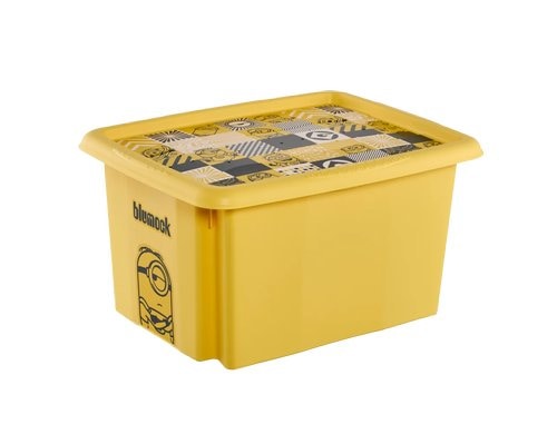 keeeper Dreh-/Stapelbox mit Deckel 15 l Karolina Minions Mosaic