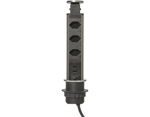STEBA Steckdosenlift mit USB 3x T13, 2x USB