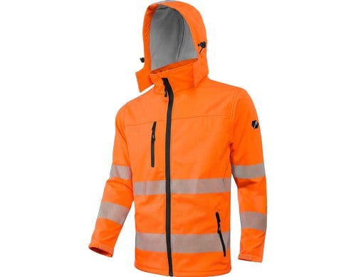 ACE Neon Lite Softshell Warnjacke 3XL für Herren (Klasse 3) - Orange