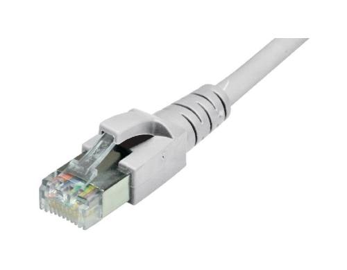 Dätwyler Patchkabel: S/FTP, 0.2m, grau Cat.6A, AWG26, 10Gbps, 500MHz