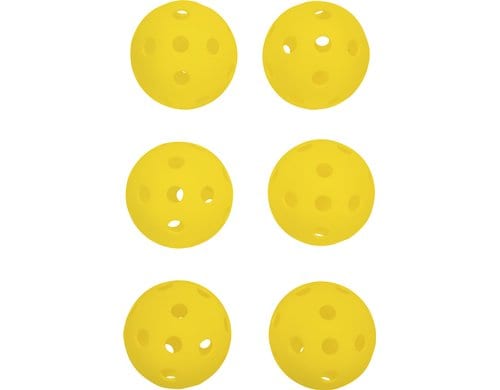 FTM Pickleball 6 Stk. gelb 6x Bälle, 72cm Durchmesser, 26 Löcher