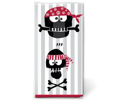 Paper + Design Taschentuch Pirates Ahoi 21.5x22cm, 10 Stück. 4-lagig FSC