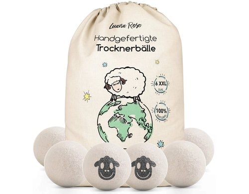 LuanaRose Trocknerbälle Wolle 6er-Set 6 Stück