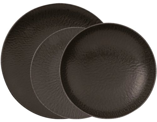 AK Teller Set 12 Stk Onyx Stoneware
