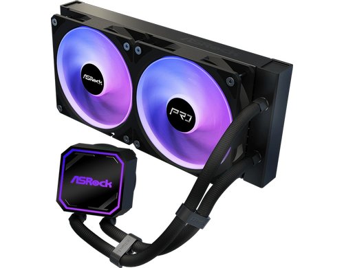 ASRock Pro 240 ARGB Liquid CPU Cooler, 2x120mm ARGB