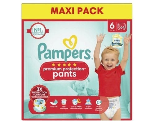 Pampers Baby Dry Nappy Pants Gr.6 15+kg / 64 Stück