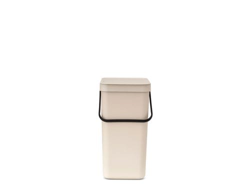 Brabantia Sort & Go Recyclingbehälter Inhalt 16 Liter, Soft Beige