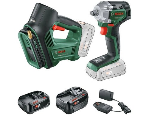 18V UniImpactDrive+UniPump 1x PBA 18V 2Ah, PBA 18V 4Ah