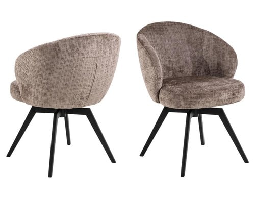 AC Design Esszimmerstuhl Darlene 1 Stück Stahl/Textil, Braun