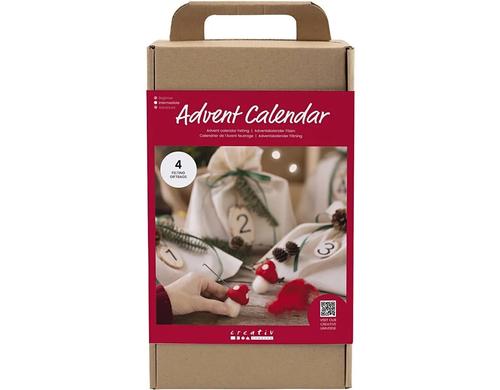 Creativ Company Adventskalender Bastelset Filzen, 4 Stück