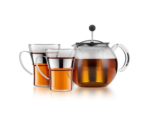 Bodum Assam Teebereiter Set 1Stk. Teebereiter, 2 Stk. Kaffeegläser