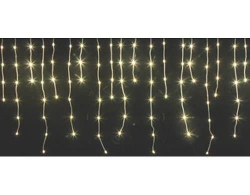 Dameco LEDVorhang Outdoor Icicle 400x80cm LED ww, inkl. Timer 6/18h, IP55