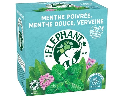 Eléphant Menthe. Mente,  Verveine 20 Stück
