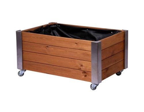 Hochbeet Rollfi aus FSC-Holz mit Rollen aus Holz