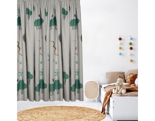 Stotz Kindervorhang m. Faltenband Afrika Verdunkelung,140x260cm,Polyester