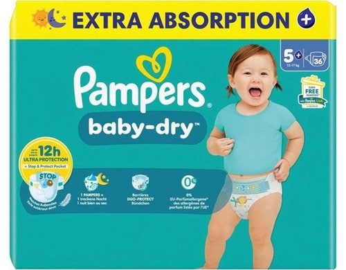 Pampers Baby Dry Windeln Gr.5 12-17kg / 36 Stück