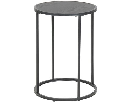AC Design Beistelltisch Seaford Schwarz, Ø40x55 cm