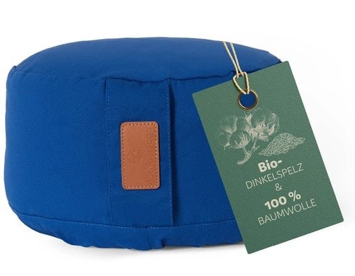 DoYourYoga Yogabolster Vishnu Zylinder dunkelblau Dinkelspelz