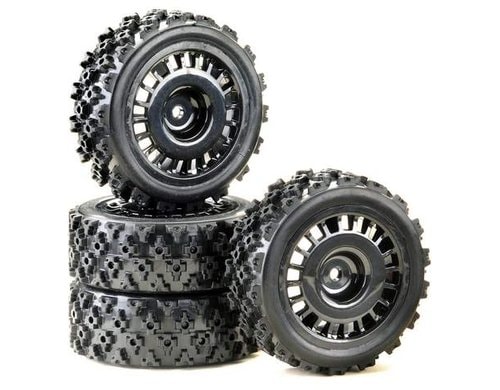 Absima 1:10 Räderset Rally Block Design schwarz (4)