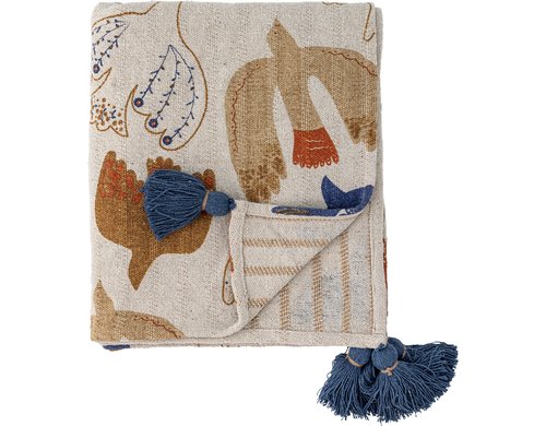 Bloomingville Wohndeck, 160x130 cm (LxB), Recycelte Baumwolle, Mehrfarbig