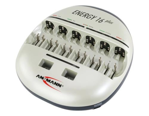 Ansmann Ladegerät Energy 16 plus 1-12 AAA/AA, 1-6 BabyC/MonoD, 1-2 9V Block
