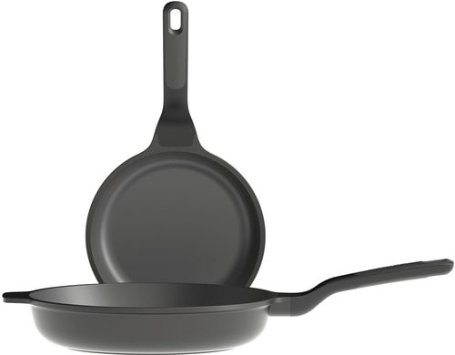 BergHOFF Bratpfannen-Set Leo Stone+ 2-teilig, 24 und 28cm, recyceltes Aluminium