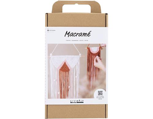 Creativ Company Bastelset Mini Macramé Wandschmuck, inkl. Anleitung