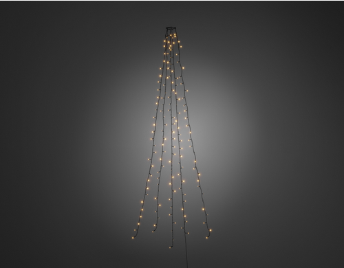 Konstsmide Baummantel LED, 5x50 LED, Indoor Bernsteinfarben, Kabel dunkelgrün
