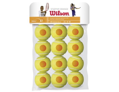 Wilson Tennis Bälle Starter 12er-Pack, orange