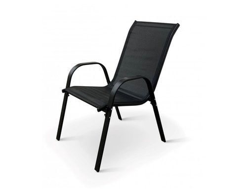 COCON Gartenstuhl KD 2er Set schwarz, 55x75x91cm