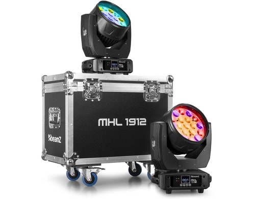 BeamZ MHL1912 SET Moving Head, LED, Wash, Zoom, 2x in FC