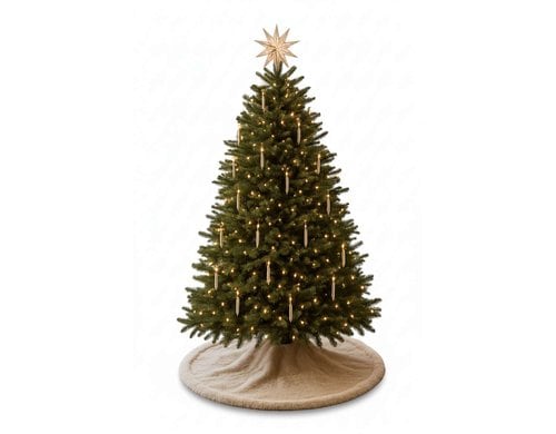 Conceptum Hypnose Weihnachtsbaumteppich crème, 100x100 cm, 100% Polyester